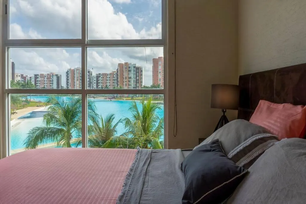 Dr02 Departamento Moderno Con Vista A La Laguna En Dream Lagoons Cancun Mexico