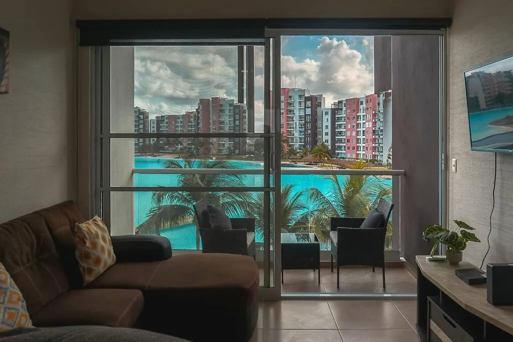 Dr02 Departamento Moderno Con Vista A La Laguna En Dream Lagoons Cancun