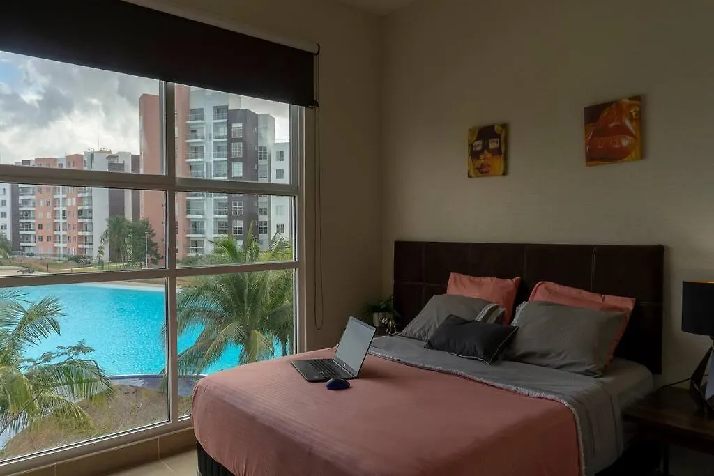Dr02 Departamento Moderno Con Vista A La Laguna En Dream Lagoons Cancun Apartment